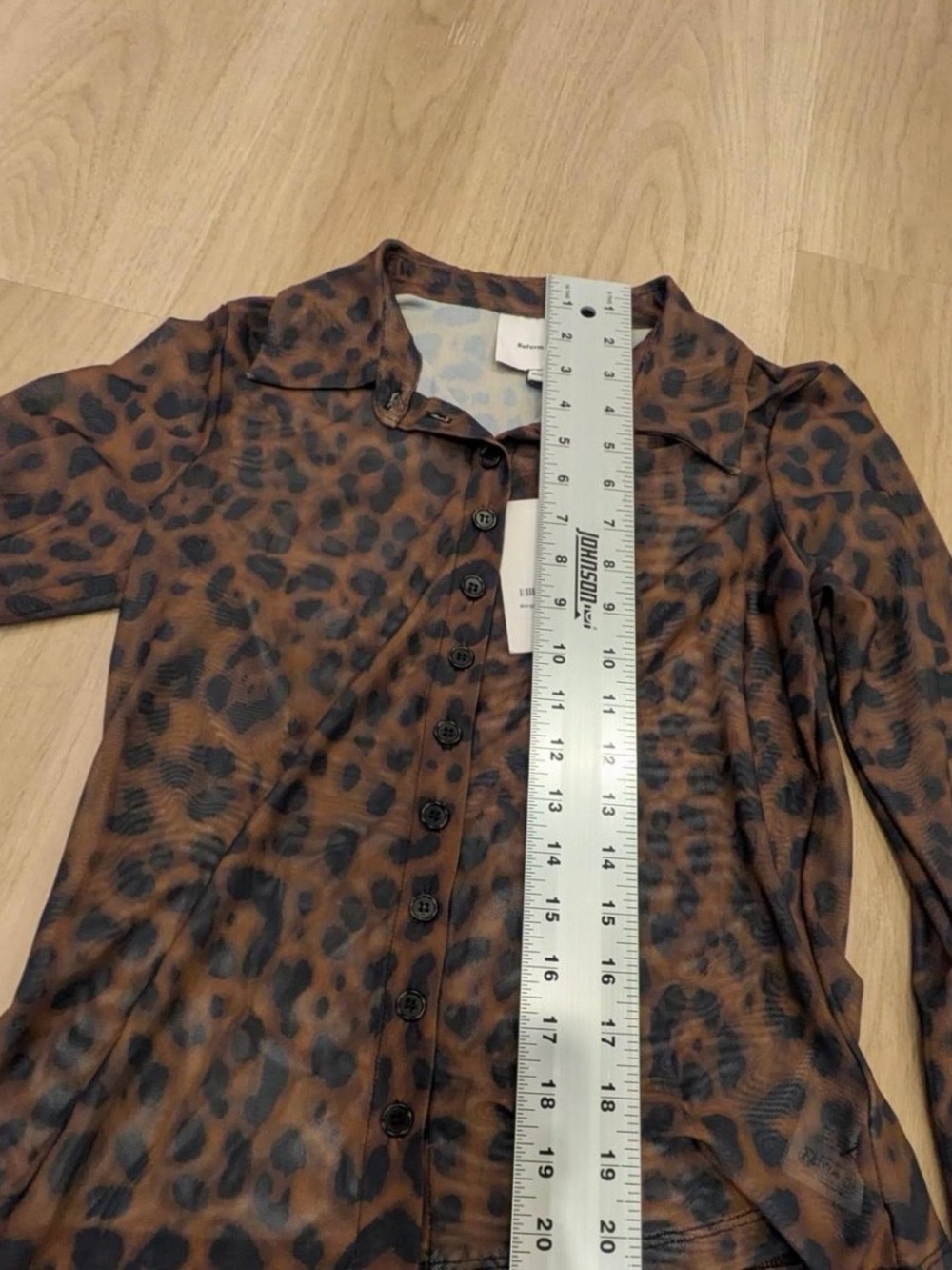 NWT Reformation Margaret Leopard Topped - Picture 5 of 9